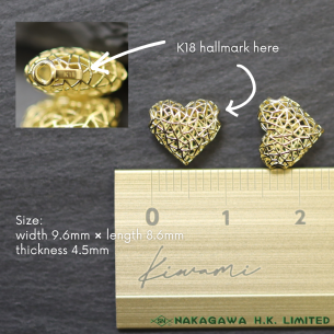 K18 MESH HEART 10mm